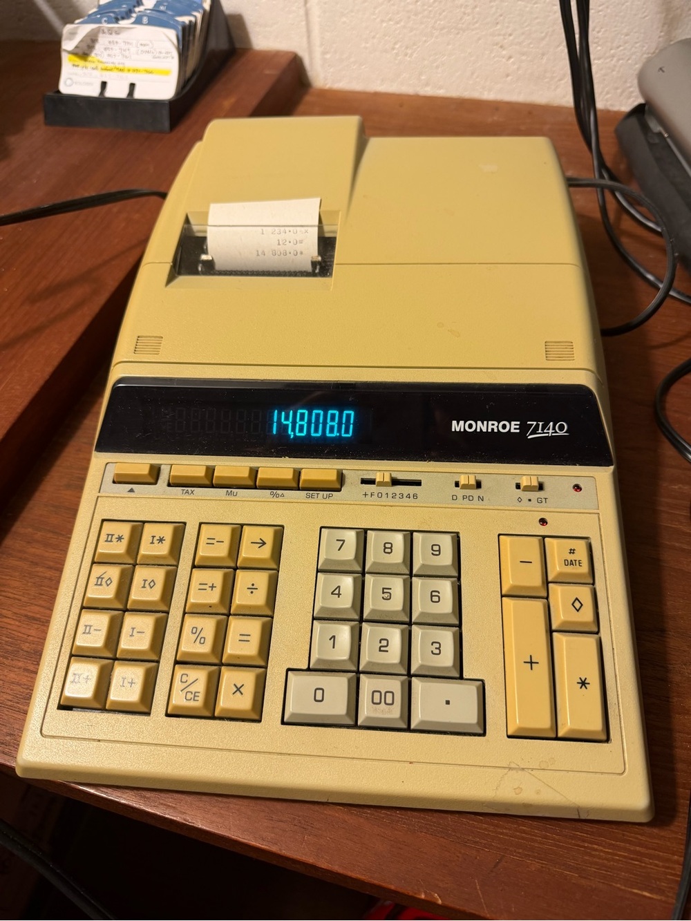 7140 (Legacy Series)Beige Printing Calculator - Professional Desk Adding Machine